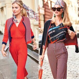 NEW! CAbi size Medium #5640 Deadline Reversible Cardigan